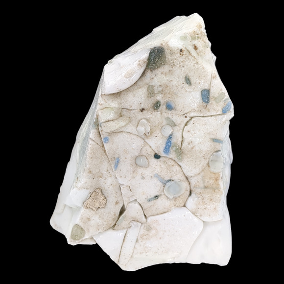 Art Glass Cullet Natural Sculpture Multitone Glowing Uranium Slag #4GX20 - Picture 4 of 8